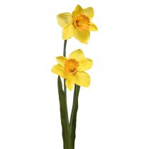 Konstgjorda påskliljor Sidenblommor Gul 2 blommor 61cm