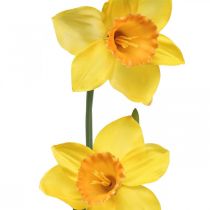 Konstgjorda påskliljor Sidenblommor Gul 2 blommor 61cm