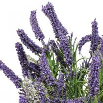 Konstgjord lavendel dekorativ konstgjord växt lila vit buske 46cm