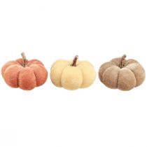 Artikel Pumpa dekoration tyg pumpor gul beige röd brun Ø7cm 9 st