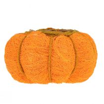 Artikel Pumpaväxtkruka orange/gulgrön gjord av sisal Ø15cm H9cm