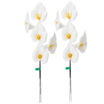 Artikel Konstgjord kallalilja med gul ståndare, dekorativa blommor, 35 cm, 10 st