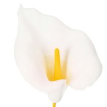 Artikel Konstgjord kallalilja med gul ståndare, dekorativa blommor, 35 cm, 10 st