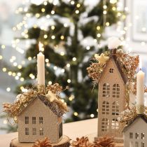 Artikel Konstgjorda växter lin konstgjorda guld Adventsdekoration 54cm 4 st