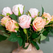 Artikel Konstgjord rosbukett för elegant heminredning och festliga tillfällen, 44 cm, 6 stycken