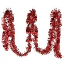 Artikel Festlig röd glittergirland 270 cm - glänsande och levande, perfekt för jul- och semesterdekorationer