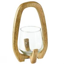 Artikel Lykta trä glaslykta vardagsrum dekoration Ø12cm H20cm