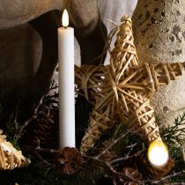 Artikel LED-ljus Vita koniska ljus vax varmvita 24,5 cm 2 st