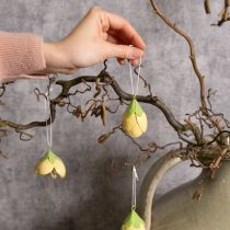 Artikel Metallhängande blomma för romantisk inomhus- och utomhusdekoration, 6 cm, 6 stycken
