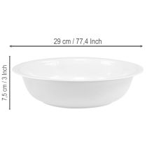 Artikel Metallskål, vit emalj, Ø29 cm, H7,5 cm