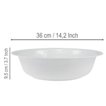Artikel Metallskål, vit, emaljliknande, Ø36cm, H9,5cm