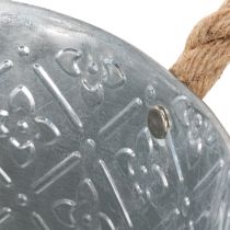 Artikel Metallkruka, blomkruka med handtag, planteringslåda med blommönster Ø18cm