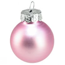 Artikel Mini julgranskulor glas ljuslila Ø2,5cm 22 st