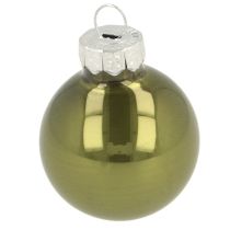 Artikel Mini julkulor glas grön silvergrå Ø3cm 22st