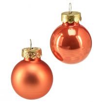 Artikel Mini julkulor glas orange pumpa Ø2,5cm 22 st