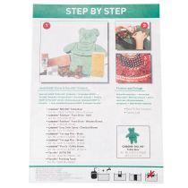 Artikel Blommig nallebjörn i skum med stativ, 48,5 cm x 42 cm, H5 cm, 1 styck