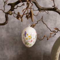 Artikel Påskägg med vår- och blommotiv, högkvalitativ påskdekoration, 6 cm, 6 stycken