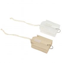 Artikel Pappersstjärnor Vita Bruna 16 cm Juldekorationer Set med 6