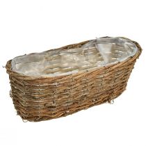 Artikel Växtekorgkorg oval vinranka naturlig växtskål L30cm