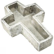 Växtkors betonglook växtskålkors 14,5x21x5cm
