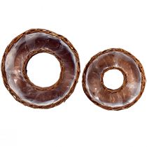 Artikel Pilplanteringsringar Ø32/25cm, 2 delar, rustik naturlig dekoration