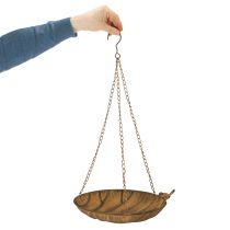Artikel Dekorativ hängande skål, trädgårdsdekoration, rostfri, Ø31cm, L62cm