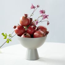Artikel Dekorativ trofé i metall med växtskål och grå bas Ø16cm H13cm