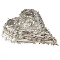 Artikel Växthjärta växtskål rottinghjärta vit natur 28x34cm