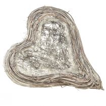 Artikel Växthjärta växtskål rottinghjärta vit natur 28x34cm