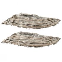 Artikel Växtskål vågrotting naturvit 40x14x6cm 2st