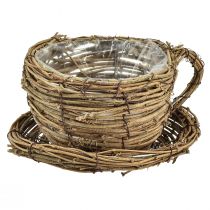 Artikel Växtkopp med tallrik växtkruka vinstock natur Ø19cm H9cm