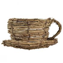 Artikel Växtkopp med tallrik kruka vinranka naturlig Ø19cm H9cm