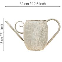 Artikel Vintage metallkruka/vattenkanna, antik trädgårdsdekoration, 32x10,5x18cm
