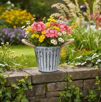 Artikel Blomkruka med handtag, metallplanter, dekorativ planteringskruka Ø14,5 cm