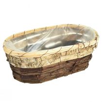 Artikel Växtbricka, naturligt trä, 3-färgad, L29,5/25/23cm, set om 3