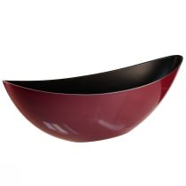 Artikel Modern halvmånskål mörkröd gjord av plast 39 cm - mångsidig för dekoration - 2 st