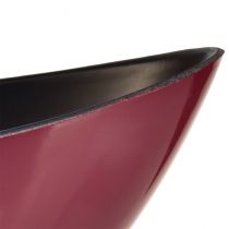 Artikel Modern halvmånskål mörkröd gjord av plast 39 cm - mångsidig för dekoration - 2 st