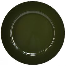 Artikel Elegant mörkgrön plasttallrik 28 cm 4st