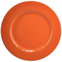 Artikel Orange plasttallrikar – 28 cm – Perfekt för fester och dekoration – 4-pack