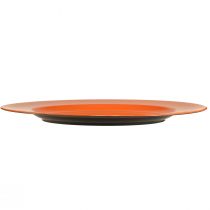 Artikel Orange plasttallrikar – 28 cm – Perfekt för fester och dekoration – 4-pack