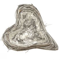 Artikel Rottinghjärta Växtdekoration Hjärtformad Rottingrankor Vit 20x24cm