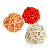 Rottingkula orange, aprikos, blekt 72 st