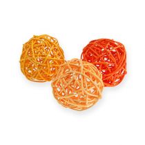 Rottingbollar Ø4,5cm orange blandade 30st