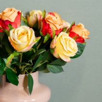 Artikel Rosbukettblomsterarrangemang för elegant dekoration i vardagsrummet 44 cm 6 st