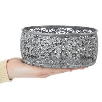Artikel Dekorativ metallskål, grått och vitt mönster, Ø16/19,5/23,5 cm, set om 3