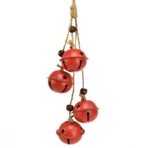 Artikel Klockhängare Julklockor röd 28cm set om 2