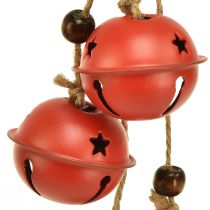 Artikel Klockhängare Julklockor röd 28cm set om 2