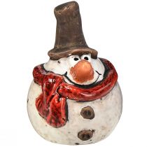 Artikel Keramisk snögubbefigur, vit, 6,9cm – vinterjuldekoration – 6 st