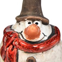 Artikel Keramisk snögubbefigur, vit, 6,9cm – vinterjuldekoration – 6 st
