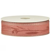 Artikel Sidenband höst med gräs dekorativa band röd 25mm 18m